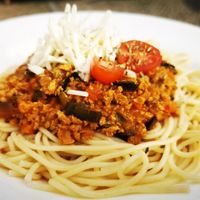 Spaghetti at Escandinavia Green Spirit in Fuseta