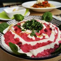 Beetroot risotto mmm at Escandinavia Green Spirit in Fuseta