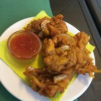 Onion entrees - yum !!  at Escandinavia Green Spirit in Fuseta