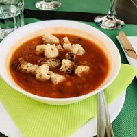 Soup of the day 😋  at Escandinavia Green Spirit in Fuseta