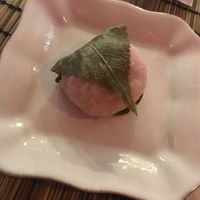 Sakura mochi (Cherry Blossom Sweet Rice Cake)  at Ramen Break in Porto