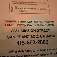  at Mission Chinese Restaurant in San Francisco