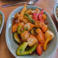 Thai version of sweet and sour tofu at Doi Intanon in Ambleside