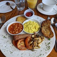 Vegan full cooked breakfast at Ambleside Manor in Ambleside