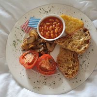 Vegan breakfast in bed! at Ambleside Manor in Ambleside