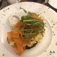 Smoked carrot and scrambled tofu on toast  at Ambleside Manor in Ambleside