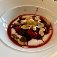 Coconut yoghurt, fruit, nuts & tahini   at Ambleside Manor in Ambleside