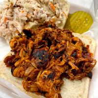 BBQ Jackfruit Sandwich  at Plant Power Cafe & Juice Bar in Chattanooga
