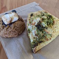 S'more cookie and tofu pesto scone at Shoofly in Portland