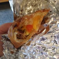 Inside the hand pie! Must eat warm to get all the gooeyness at Shoofly in Portland