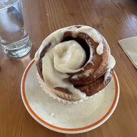 Cinnamon roll was amazing   at Shoofly in Portland