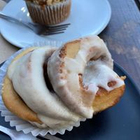 Cinnamon roll at Shoofly in Portland