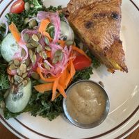 Sundried tomato and sausage quiche #Veganuary at Shoofly in Portland