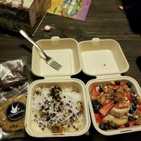 My cinnamon rolls along with a cookie and brownie  at Cinnaholic in Richardson