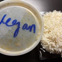 My takeout tofu saag is marked “vegan"  at Everest Nepal Restaurant in Colorado Springs