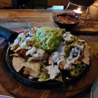 Vegan chicken nachos at Nacho Daddy - The Strip in Las Vegas