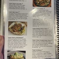 Vegan menu  at Nacho Daddy - The Strip in Las Vegas