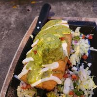 Veg Chimichanga with Chik'n at Nacho Daddy - The Strip in Las Vegas