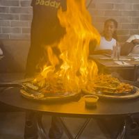 Fiery fajitas  at Nacho Daddy - The Strip in Las Vegas