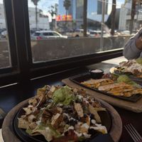 Loaded nachos with vegan chicken   at Nacho Daddy - The Strip in Las Vegas