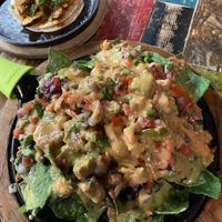 Vegan chicken nachos at Nacho Daddy - The Strip in Las Vegas