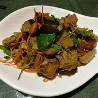 Cold snack - tofu, mushrooms, and veggies at Vegetarian Dumpling in Beijing