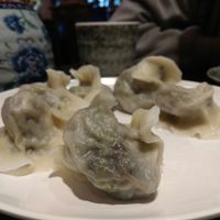 Olive and green bean dumplings at Vegetarian Dumpling in Beijing