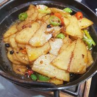 Spicy potatoes at Vegetarian Dumpling in Beijing