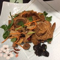 Fried vegetables with mockmeat(cold) at Vegetarian Dumpling in Beijing