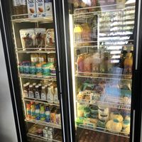 Refrigerated food section  at Mi Tierra Verde Organica in Culiacan