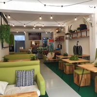 The interior  at Nourish Cafe in Yangon