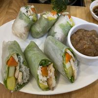 Vegan fresh spring rolls   at Nourish Cafe in Yangon
