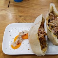 Shawarma sandwich at Nourish Cafe in Yangon