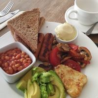 Vegan breakfast at The Hextol Tans Coffee Shop and Vegetarian Cafe in Hexham