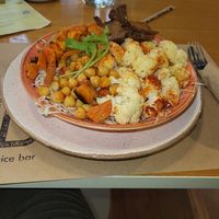Farmer's bawl with extra seitan. Yum! at To Bazaki Juice Bar in Chalandri