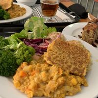 Menu of the day, huge portions 😍  at Cozinha Consciente in Coimbra