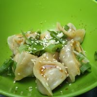 Mushroom dumplings at GAO Dumpling Bar in Copenhagen