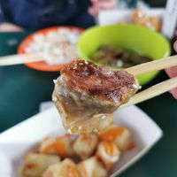 Mushroom dumpling and fried tofu at GAO Dumpling Bar in Copenhagen