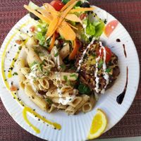 Pasta with mushrooms filled with beans at Arvore do Mundo in Porto