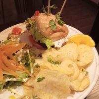 Shitaki burger at Arvore do Mundo in Porto