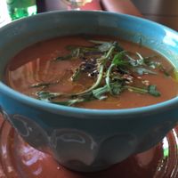 cream of beetroot soup  at Arvore do Mundo in Porto