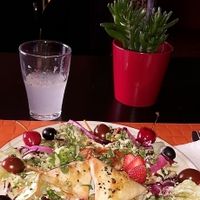 Samosas with salad. at Arvore do Mundo in Porto