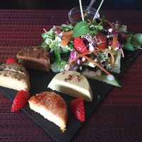 The incredible vegan cheese platter ❤️ at Arvore do Mundo in Porto