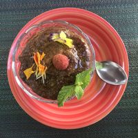 Banana and Locust Bean Mousse at Arvore do Mundo in Porto