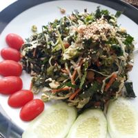 Burmese Tea Leaf Salad at Ama Vegan Kitchen in Chiang Mai