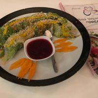 The best tasting summer rolls! at Ama Vegan Kitchen in Chiang Mai