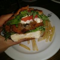 veggie burger at Zest Cantina - Odaiba in Tokyo