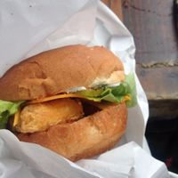 Vegan phish burger at Lord of the Fries - Britomart in Auckland
