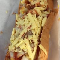 hotdog at Lord of the Fries - Britomart in Auckland