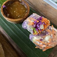 Spring rolls (were 4 pieces)  at The Banyan Tree in 